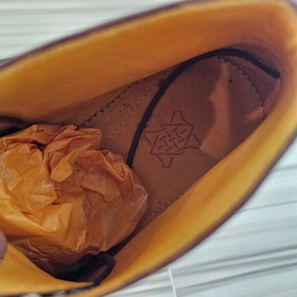 Undandy Men's Brown Denim Chukka Ankle Lace up Leather Boots Size 38 - Picture 8 of 9